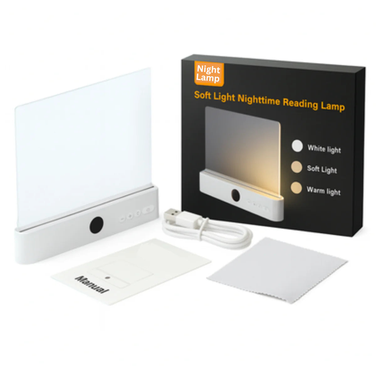 Night Reading Lamp with Soft, Eye-Comfort Light