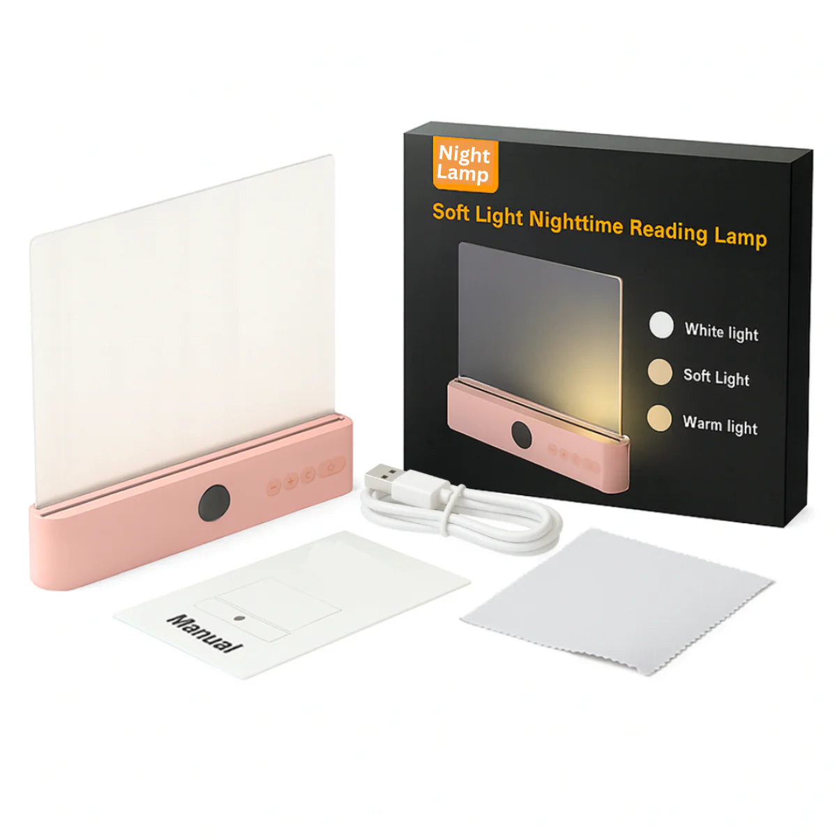 Night Reading Lamp with Soft, Eye-Comfort Light