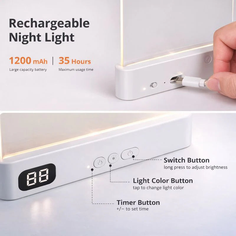 Night Reading Lamp with Soft, Eye-Comfort Light