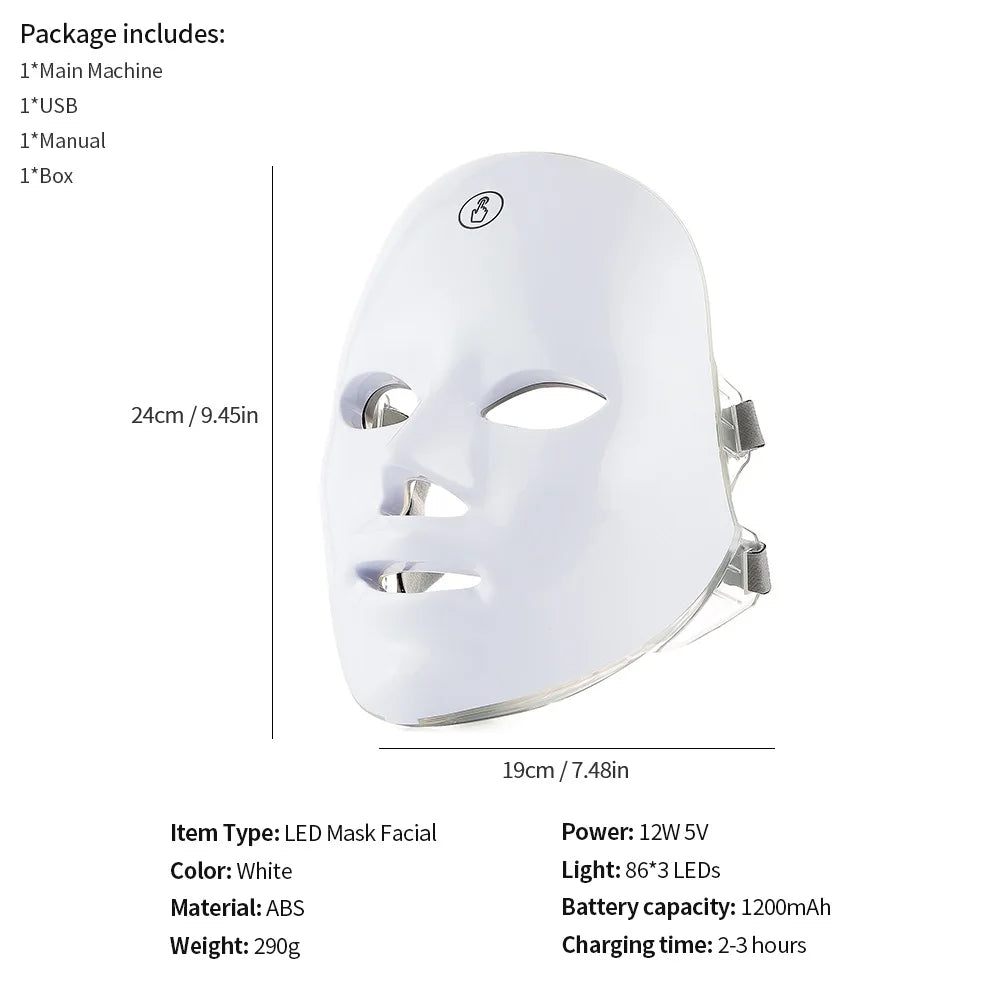 7-Colors LED Skin Therapy Mask
