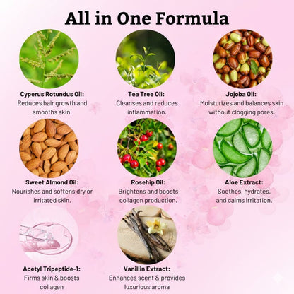 SmoothGlow™ Hair Reduction Oil – Noticeably Less Hair in Weeks